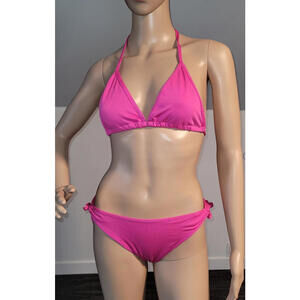 Women's Pink Lined Sexy Bikini Adjustable Straps Polyester fits S/M  SL4167-3